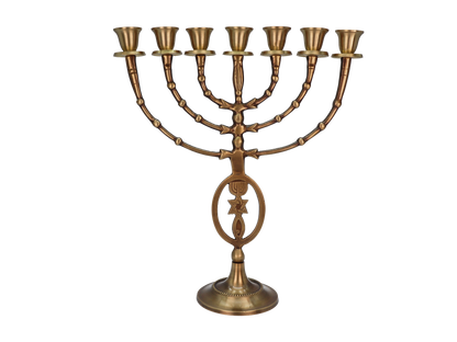 12" Grafted-In Solid Brass Menorah