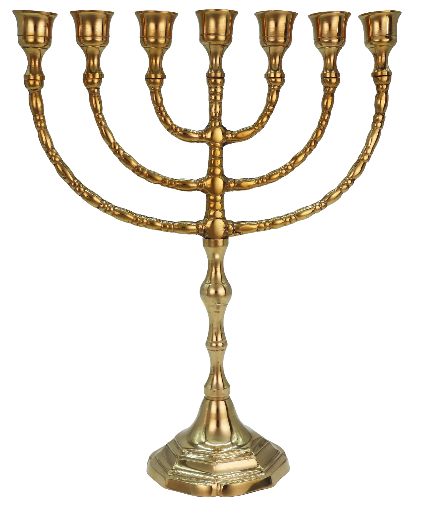 12" Solid Brass Menorah