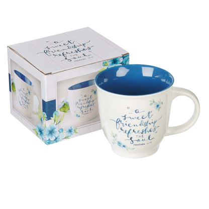 A Sweet Friendship Ceramic Coffee Mug - Proverbs 27:9