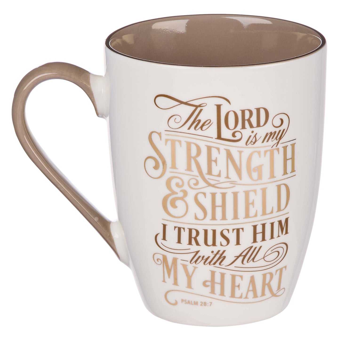 The LORD is My Strength Ceramic Coffee Mug – Psalm 28:7
