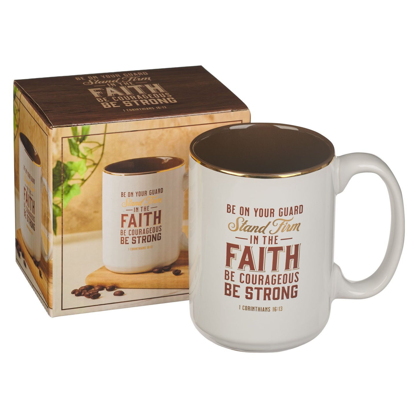 Stand Firm White Ceramic Coffee Mug - 1 Corinthians 16:13