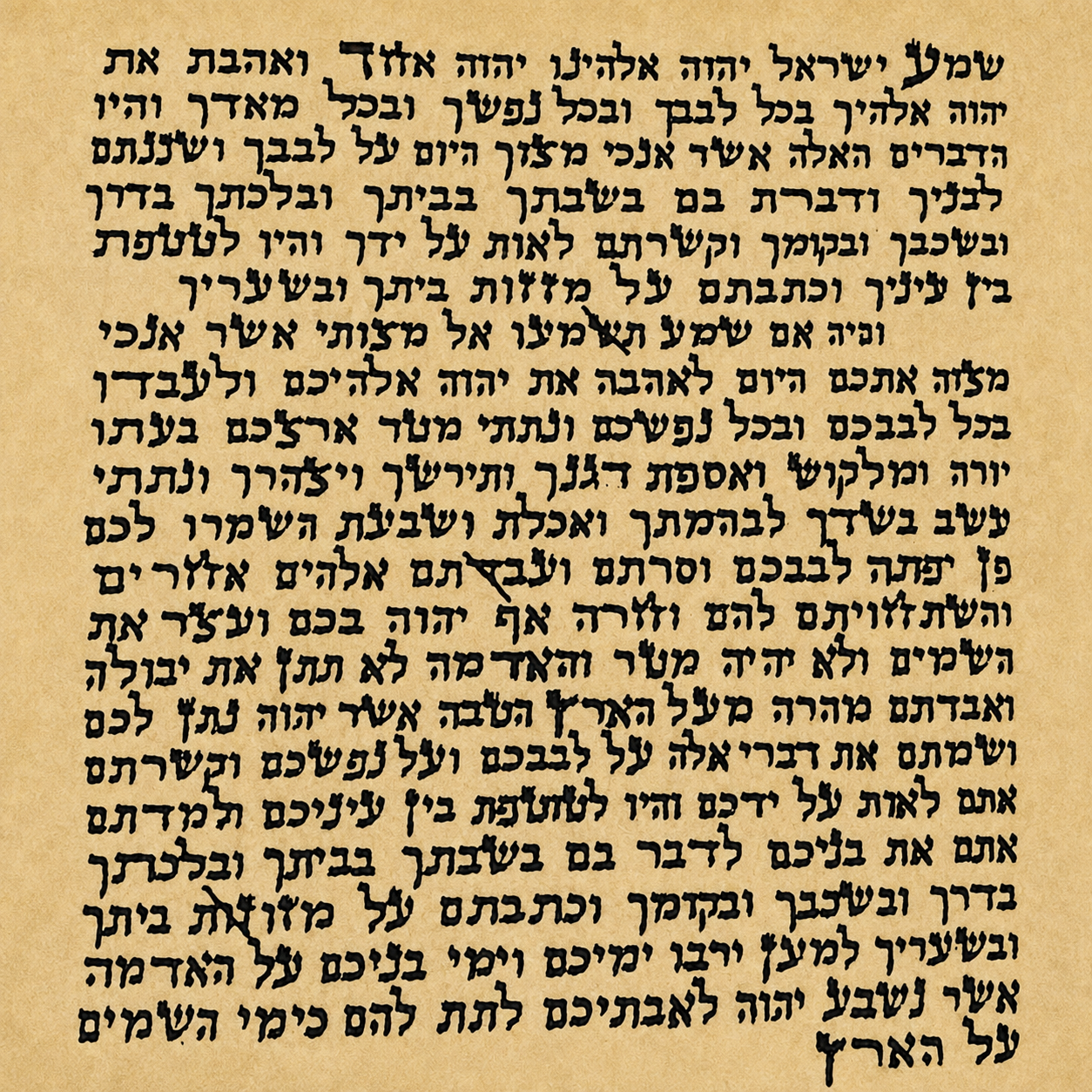Non-kosher mezuzah scroll insert