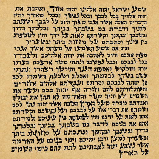 Non-kosher mezuzah scroll insert
