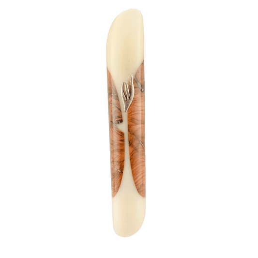 An Olive Wood & Resin Mezuzah