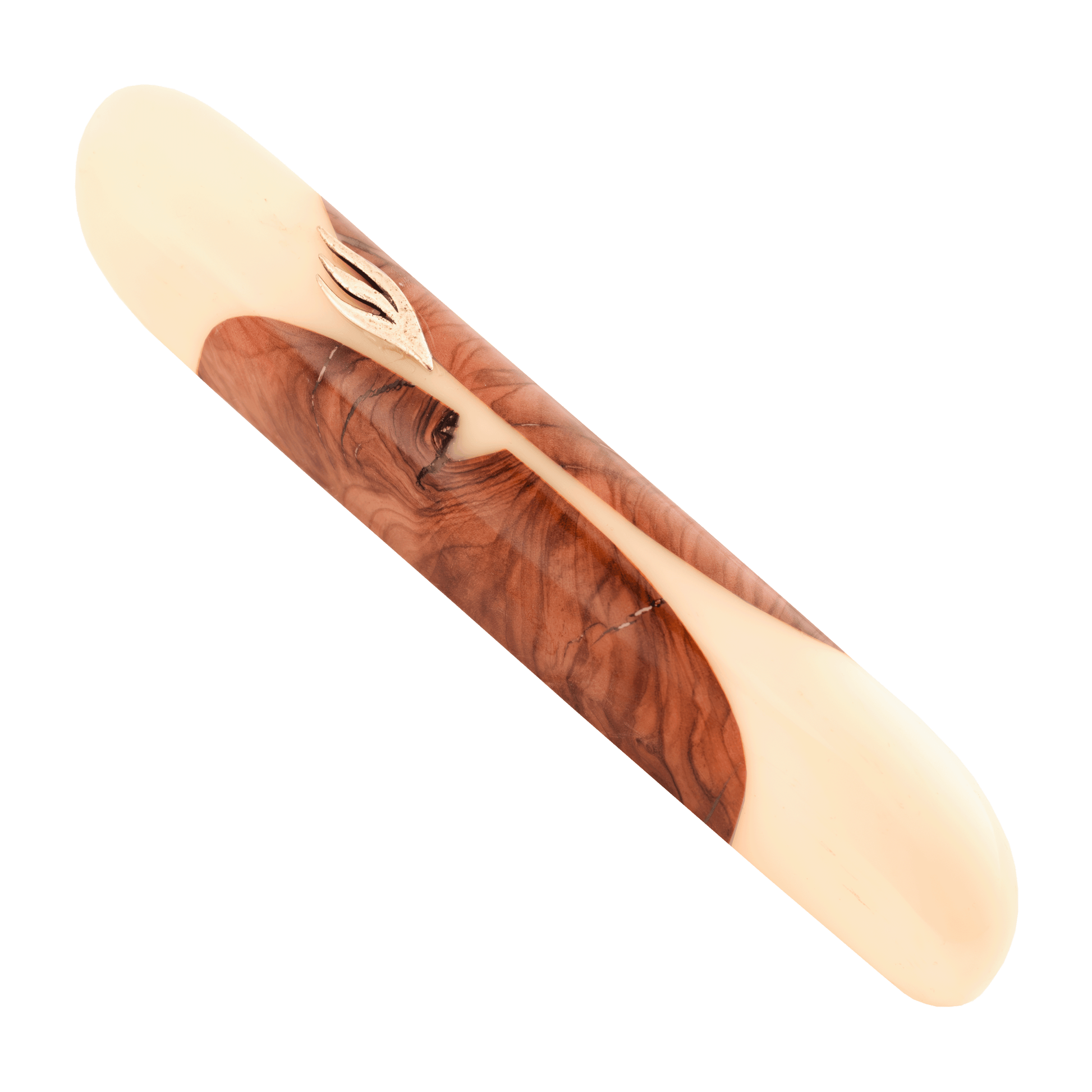 An Olive Wood & Resin Mezuzah