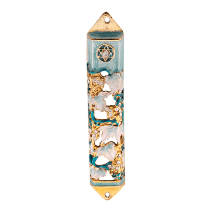 Grapevine Enameled Mezuzah - Style A