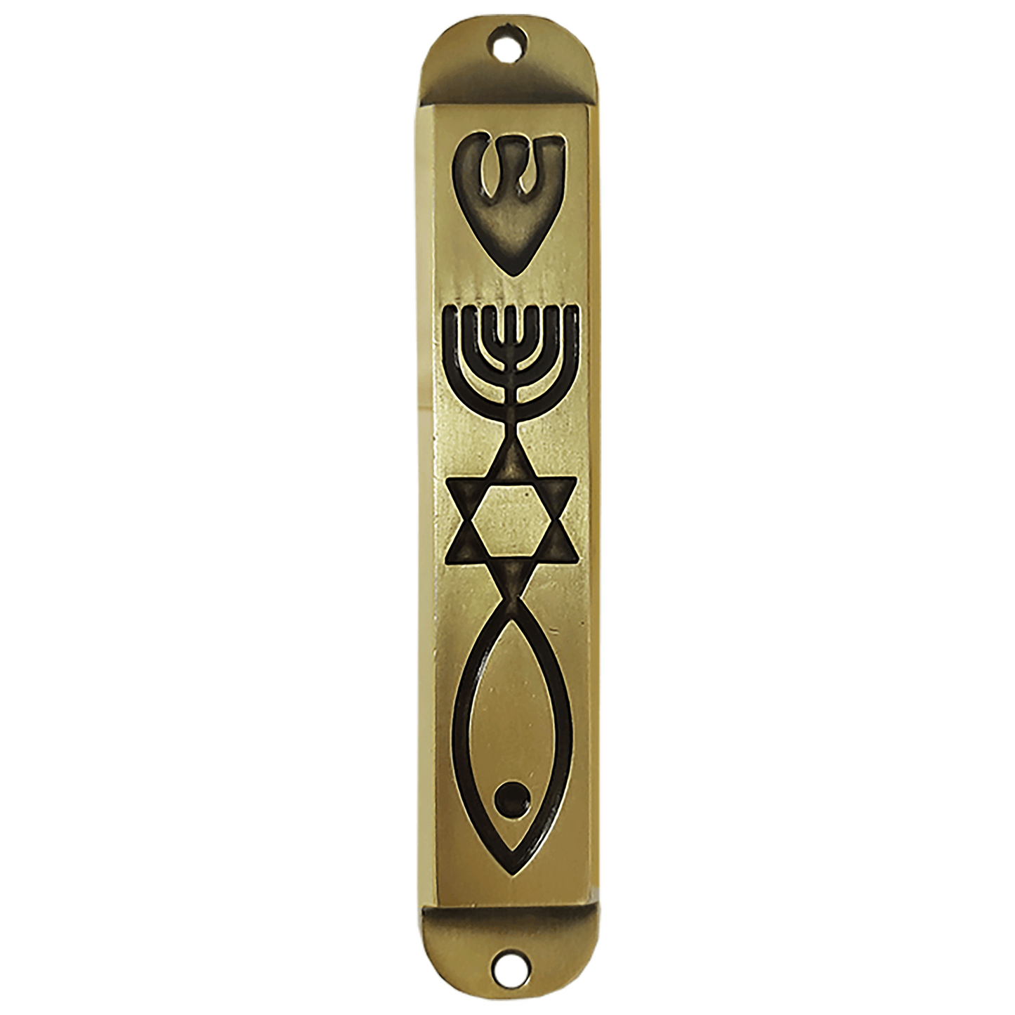 Solid Brass Grafted-In Mezuzah