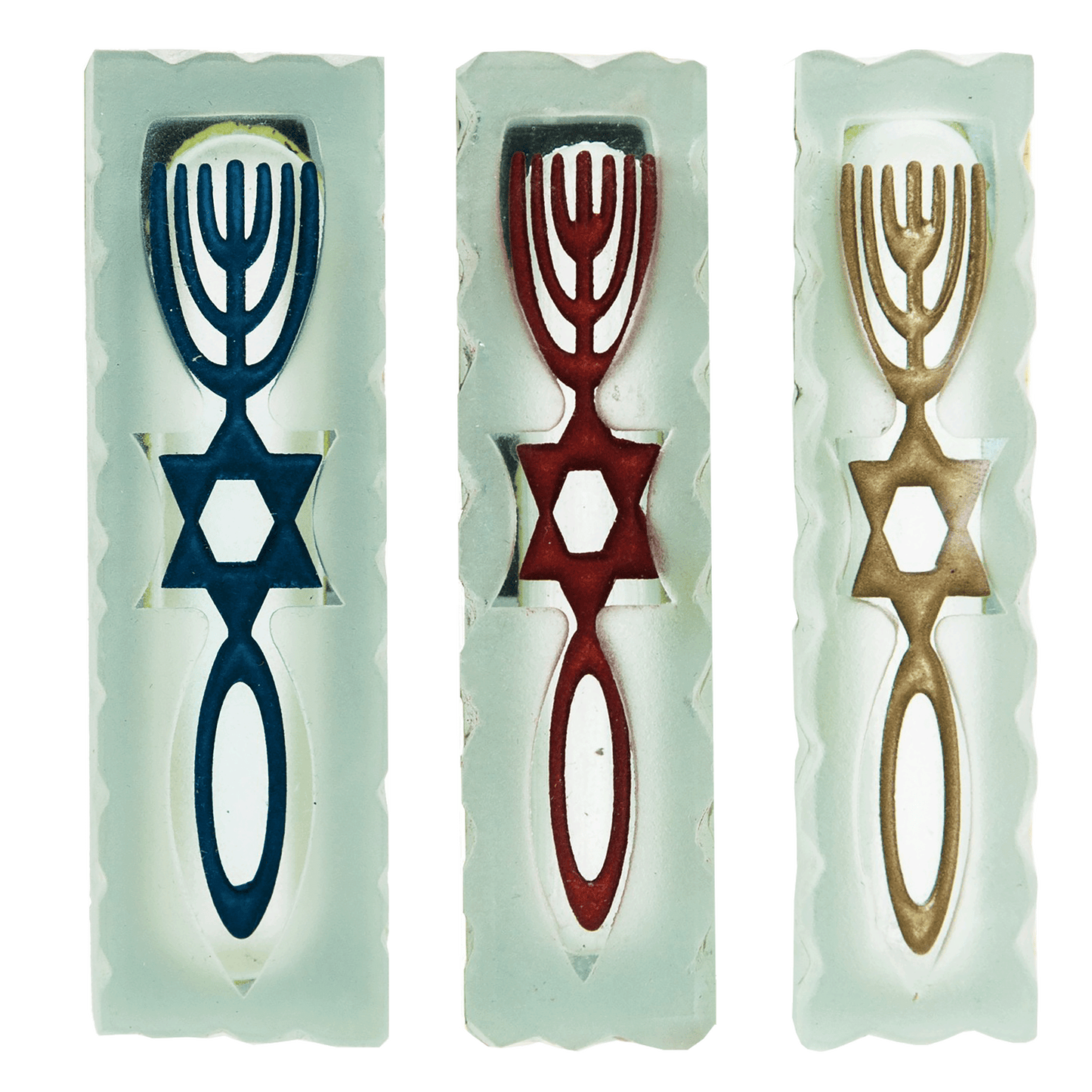 Grafted in Glass Mezuzah - Various Colors