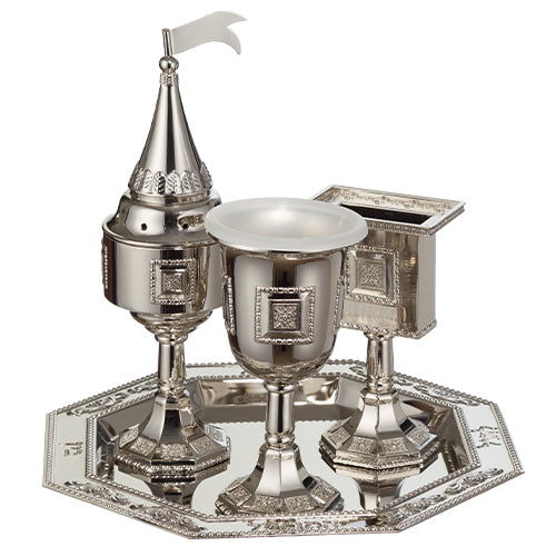Nickel Plated Star of David Havdalah Set
