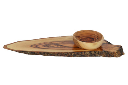 Olive Wood Tray & Bowl Set