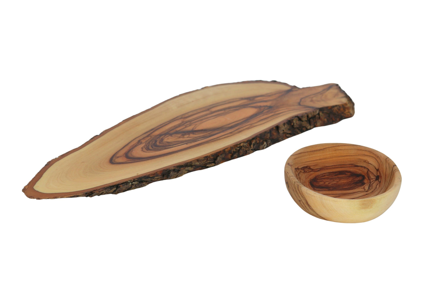 Olive Wood Tray & Bowl Set