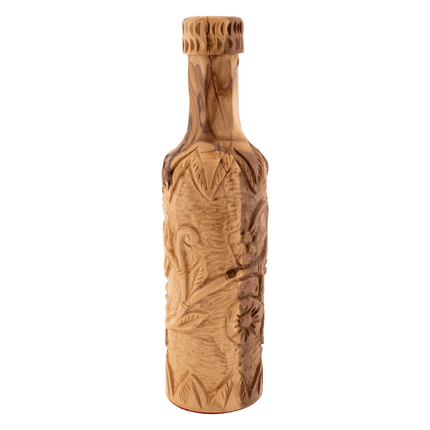 Olive Wood Bottle - Handcarved