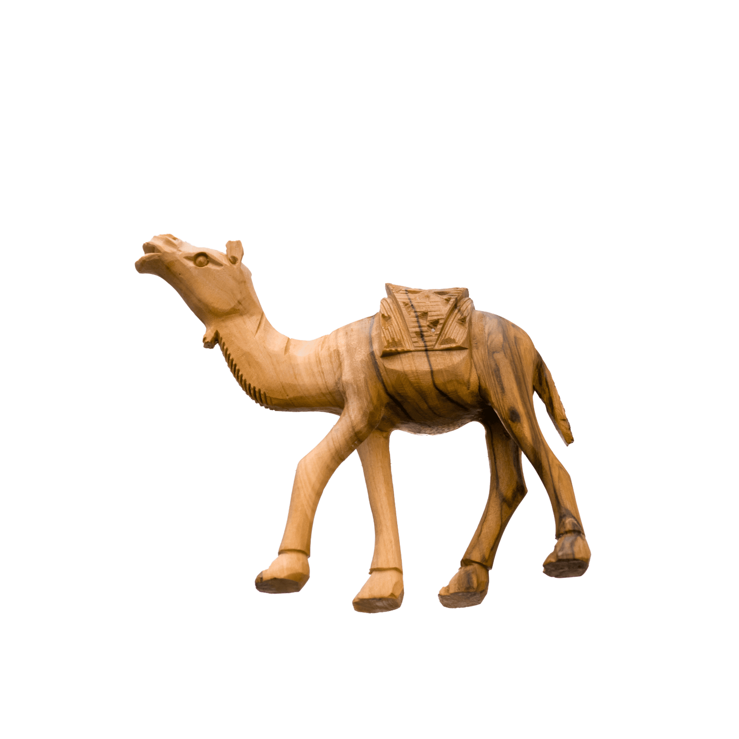 Hand-carved camel made of olive wood-imperfect