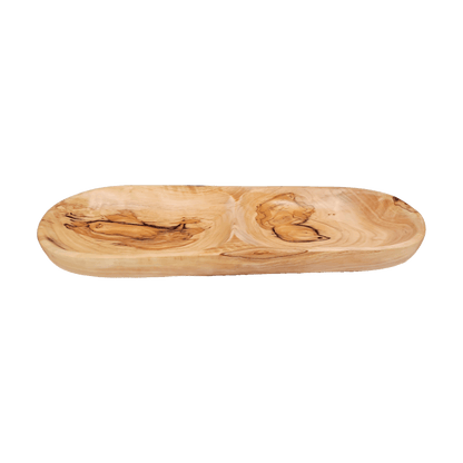 Olive Wood Two Section Tray (Various Sizes)