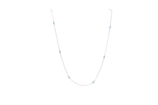 Opal Silver Strand Necklace