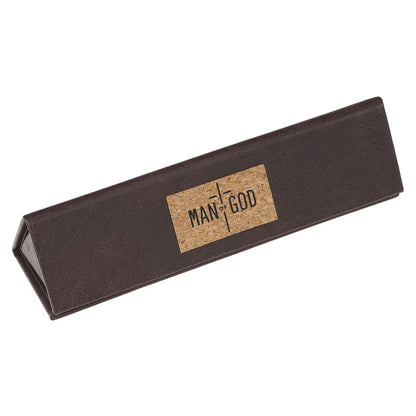 Man of God Black Gift Pen in Brown Prism Gift Box - 1 Timothy 6:11