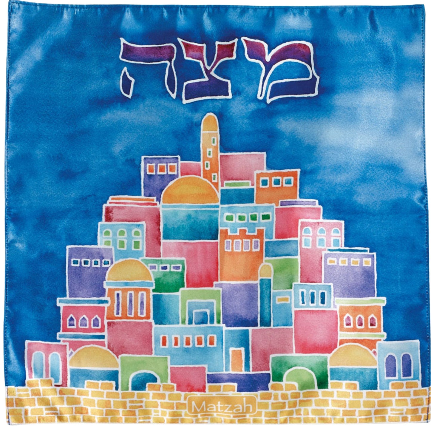 "Jerusalem" Square Matzah Cover