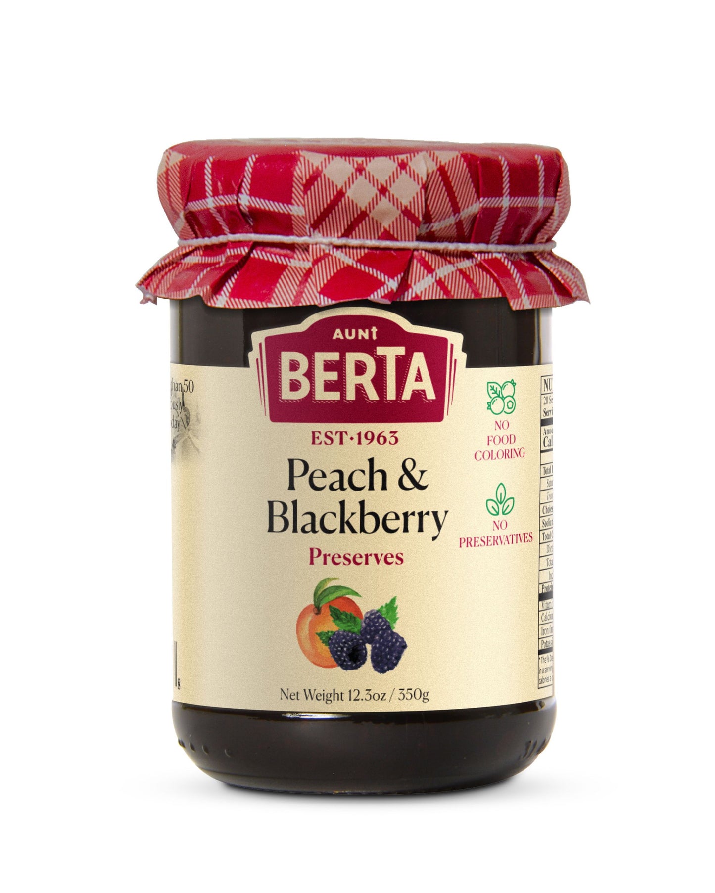 Aunt Berta's Peach & Blackberry Preserves - 12.3oz
