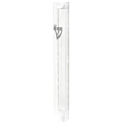 Mezuzah with Silver Shin - Plastic