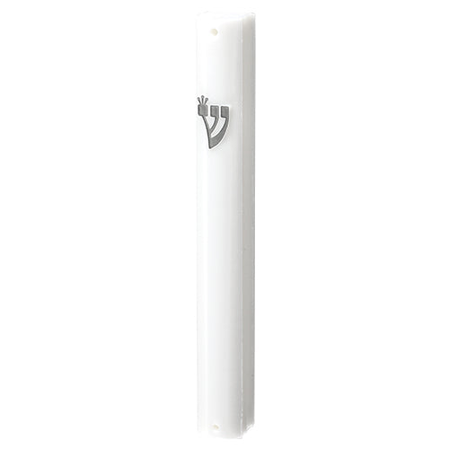 Mezuzah with Silver Shin - Plastic