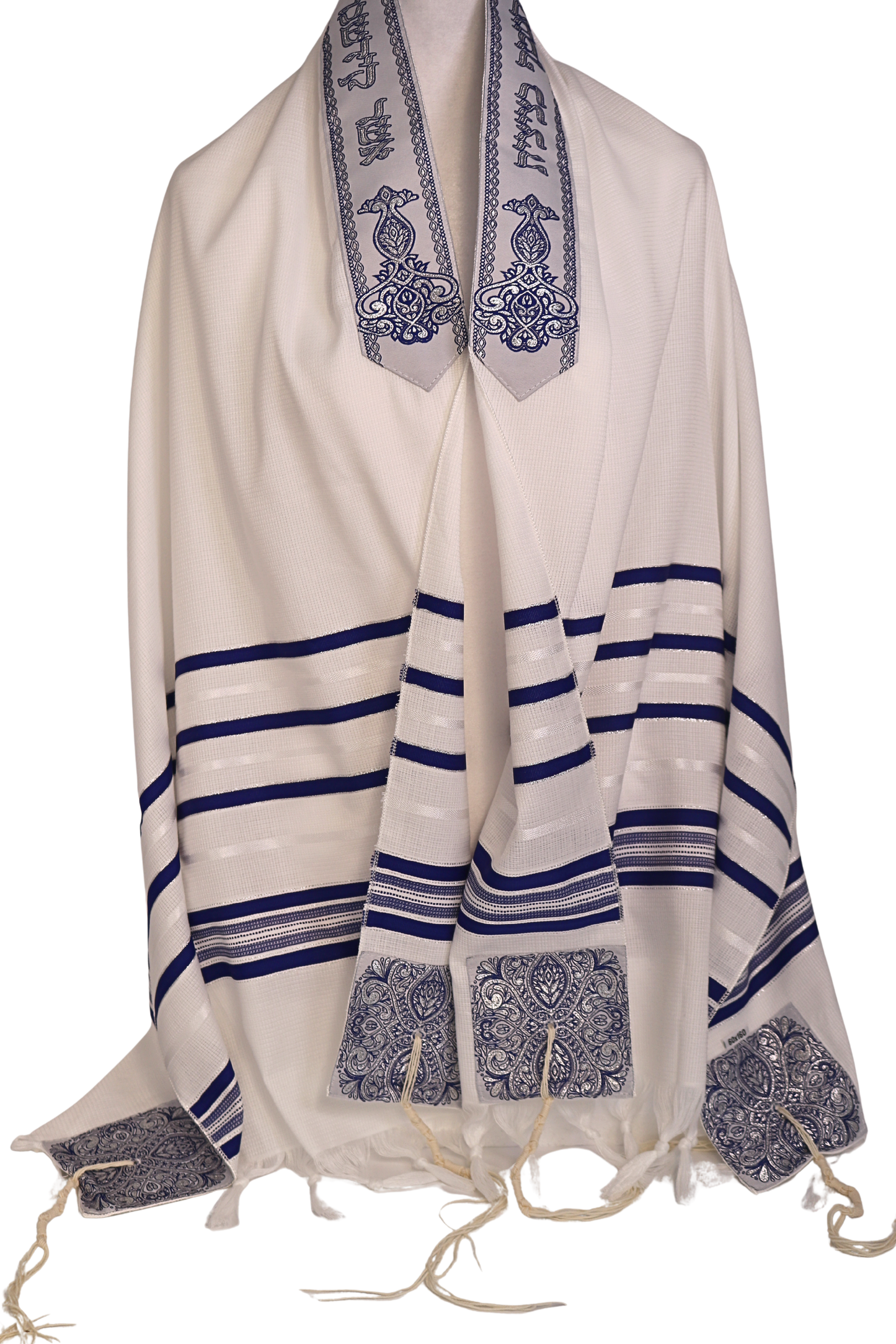 Prayer Shawl (23.5") - Classic Blue & Gold or Silver