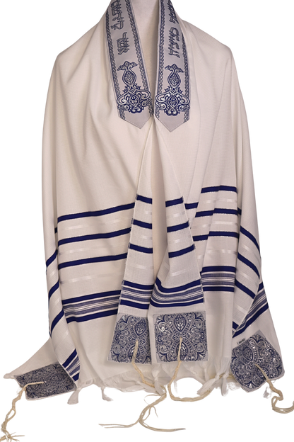 Prayer Shawl (23.5") - Classic Blue & Gold or Silver