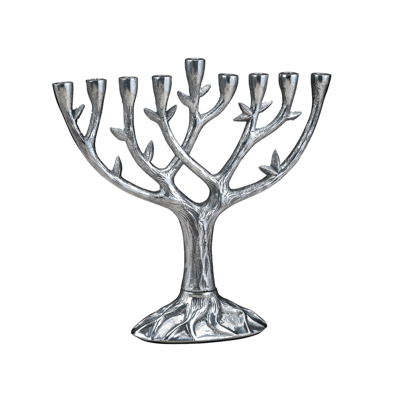 Textured Aluminum "Tree of Life" Menorah