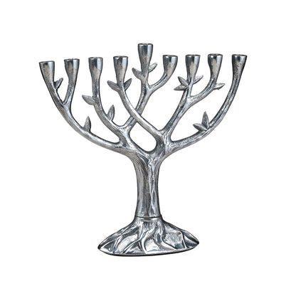 Textured Aluminum "Tree of Life" Menorah