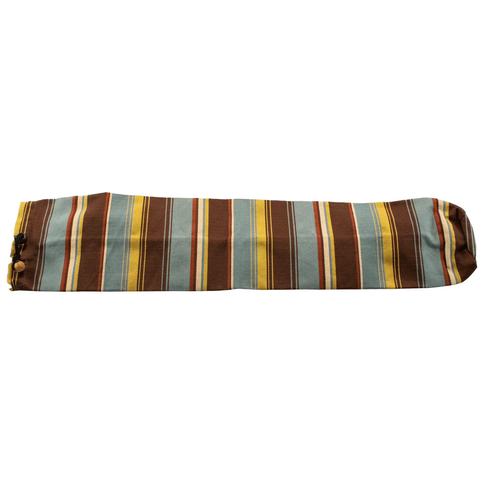 29 Inch shofar bag with brown yellow terracotta blue and off-white stripes