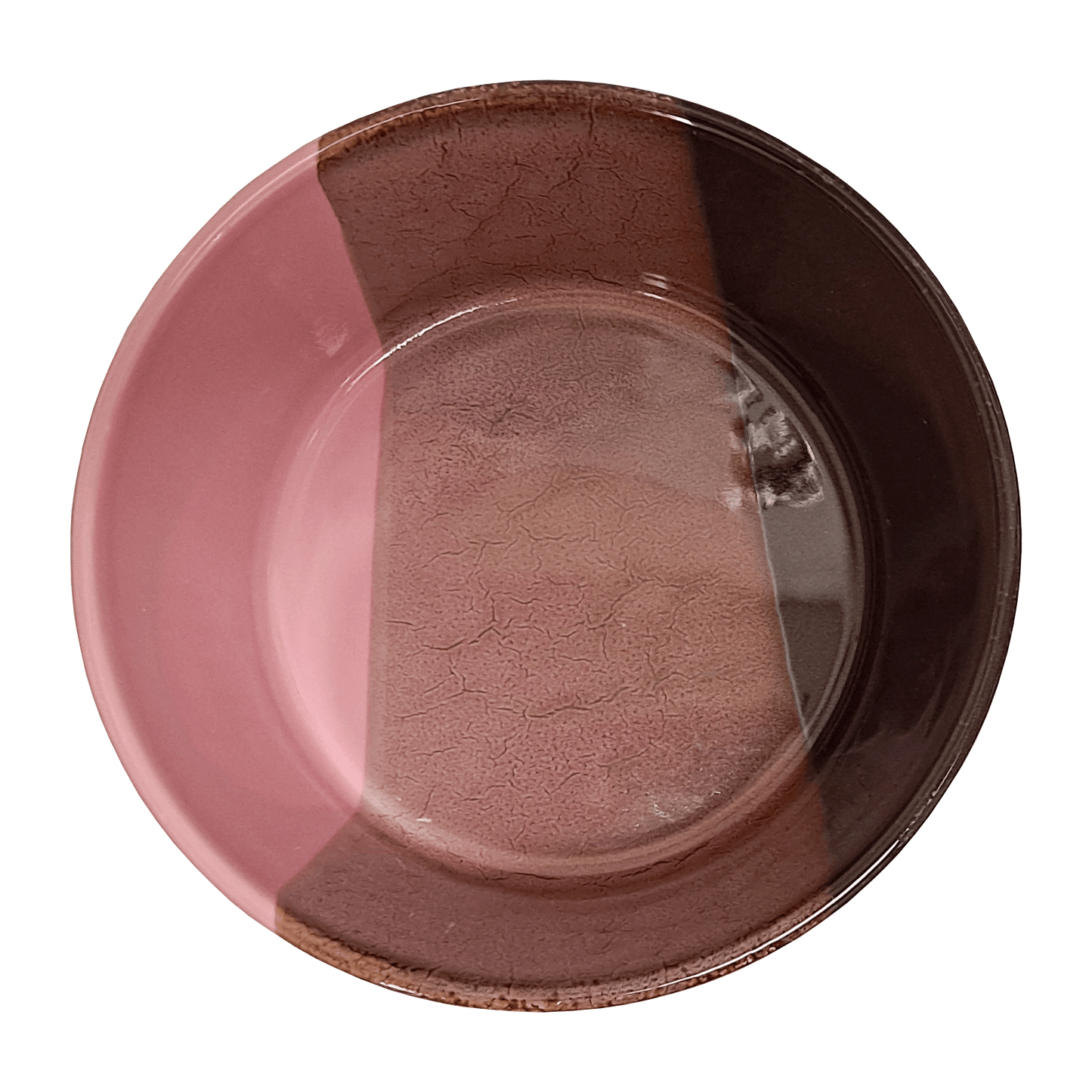 Brown and pink serving bowl made of Lapid stoneware