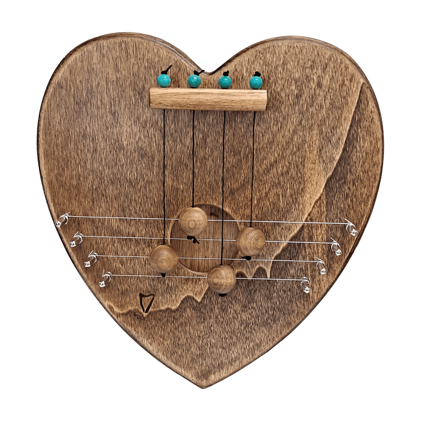 Heart Door Harp (Chestnut)