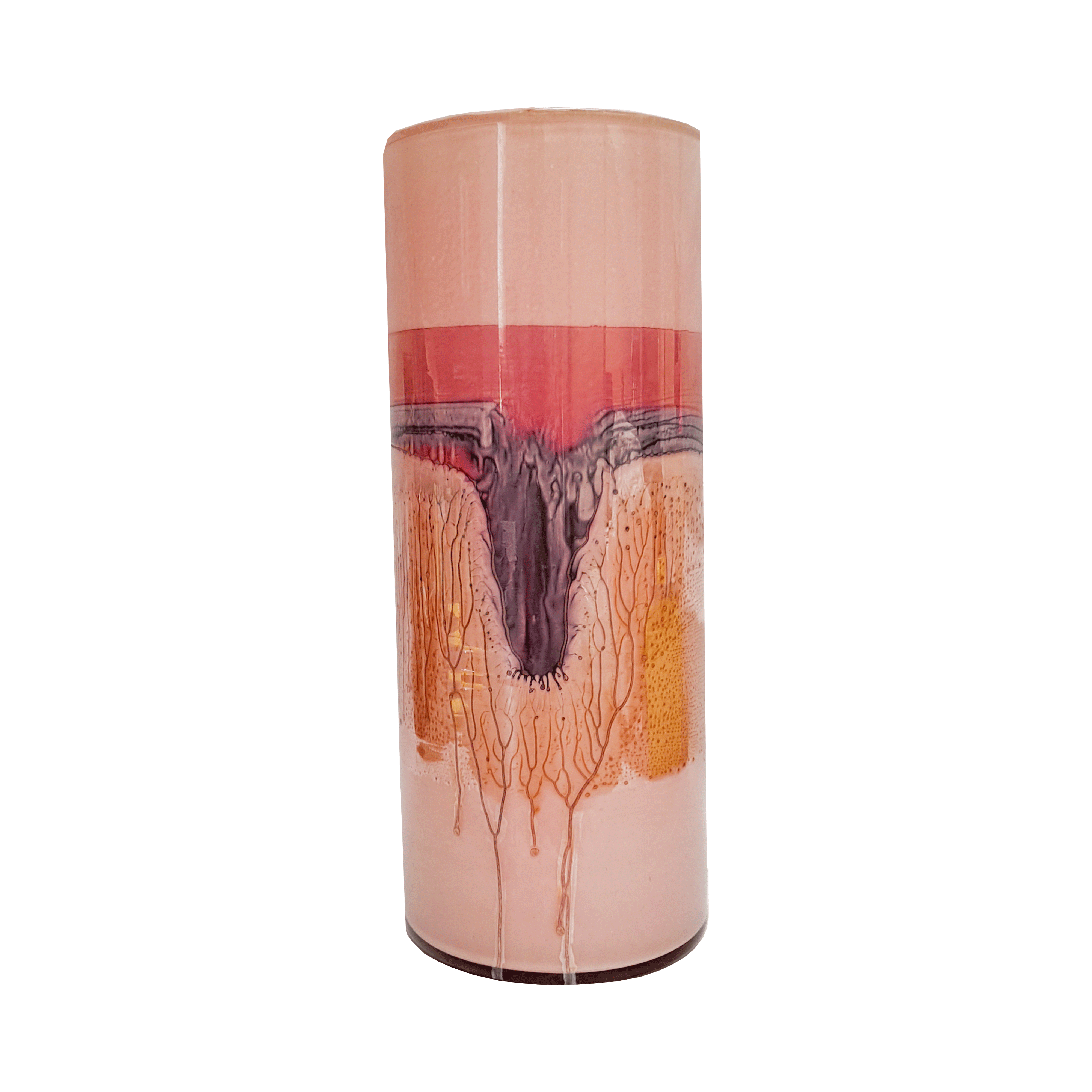 Simron Vase Simron Painted Glass Cylinder Vase – Holyland Marketplace