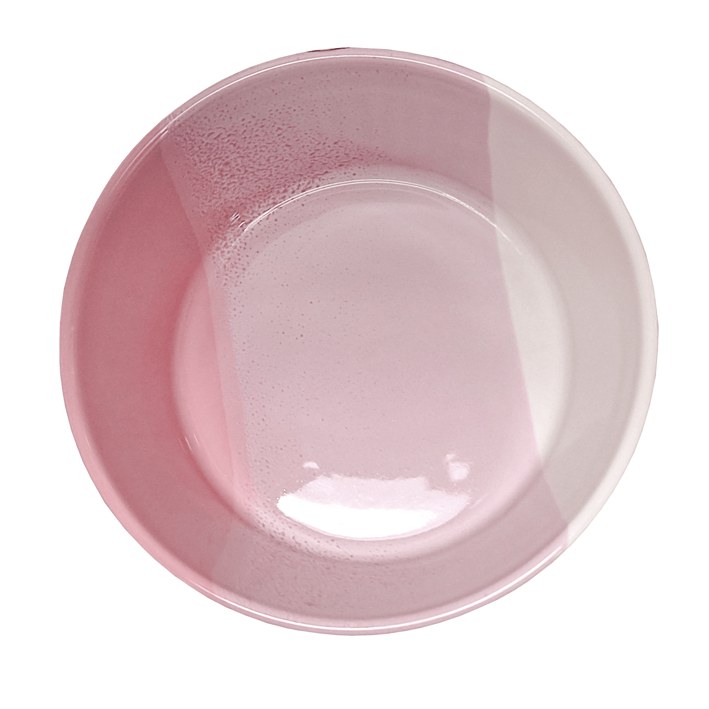 Pink and white serving bowl made of Lapid stoneware