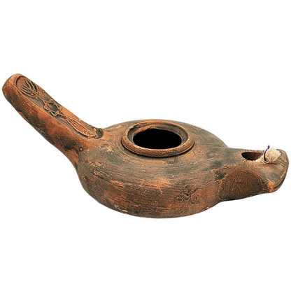 Grafted-In Clay Oil Lamp