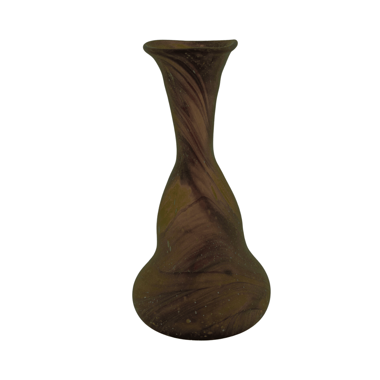 Light brown Phoenician glass bud vase 