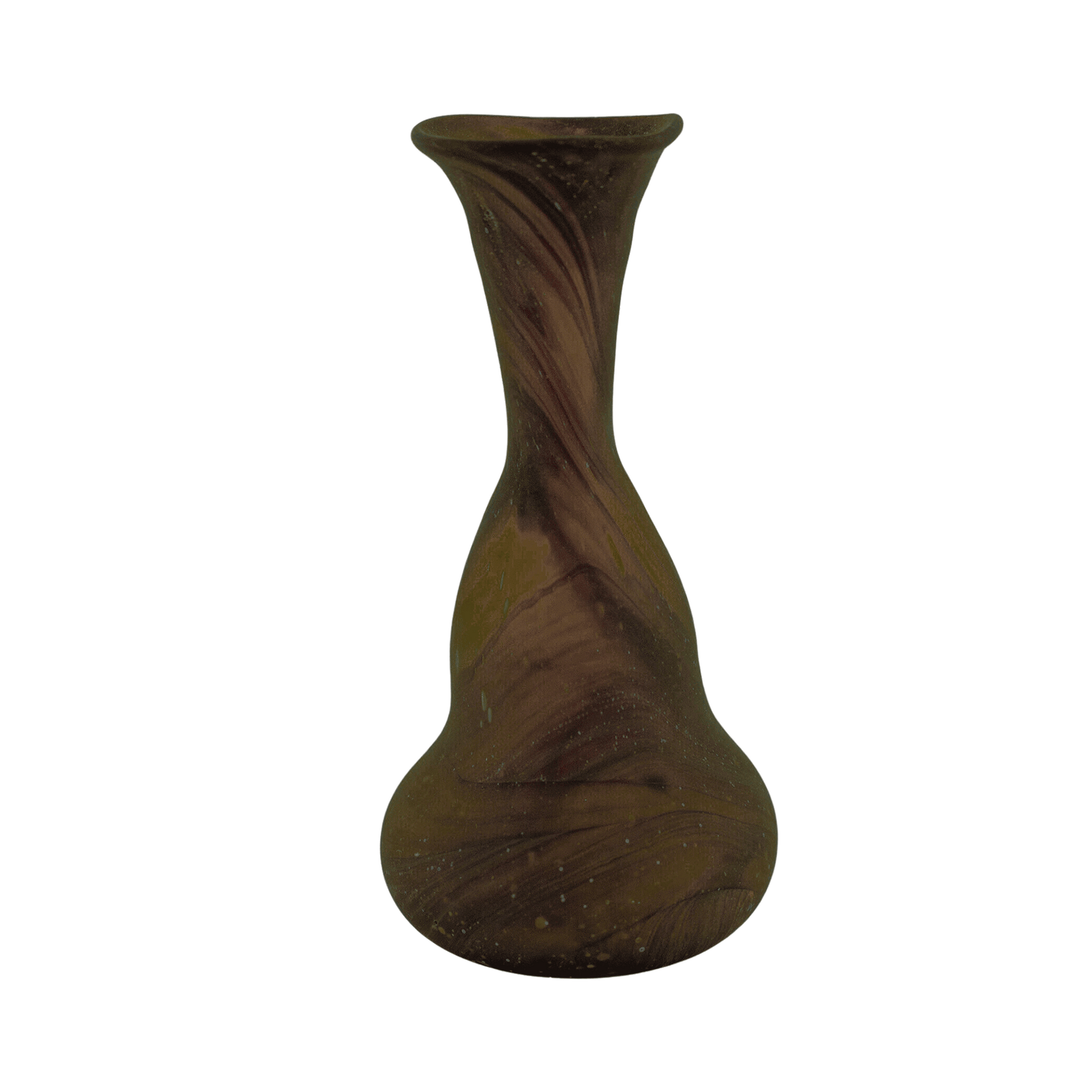 Light brown Phoenician glass bud vase 