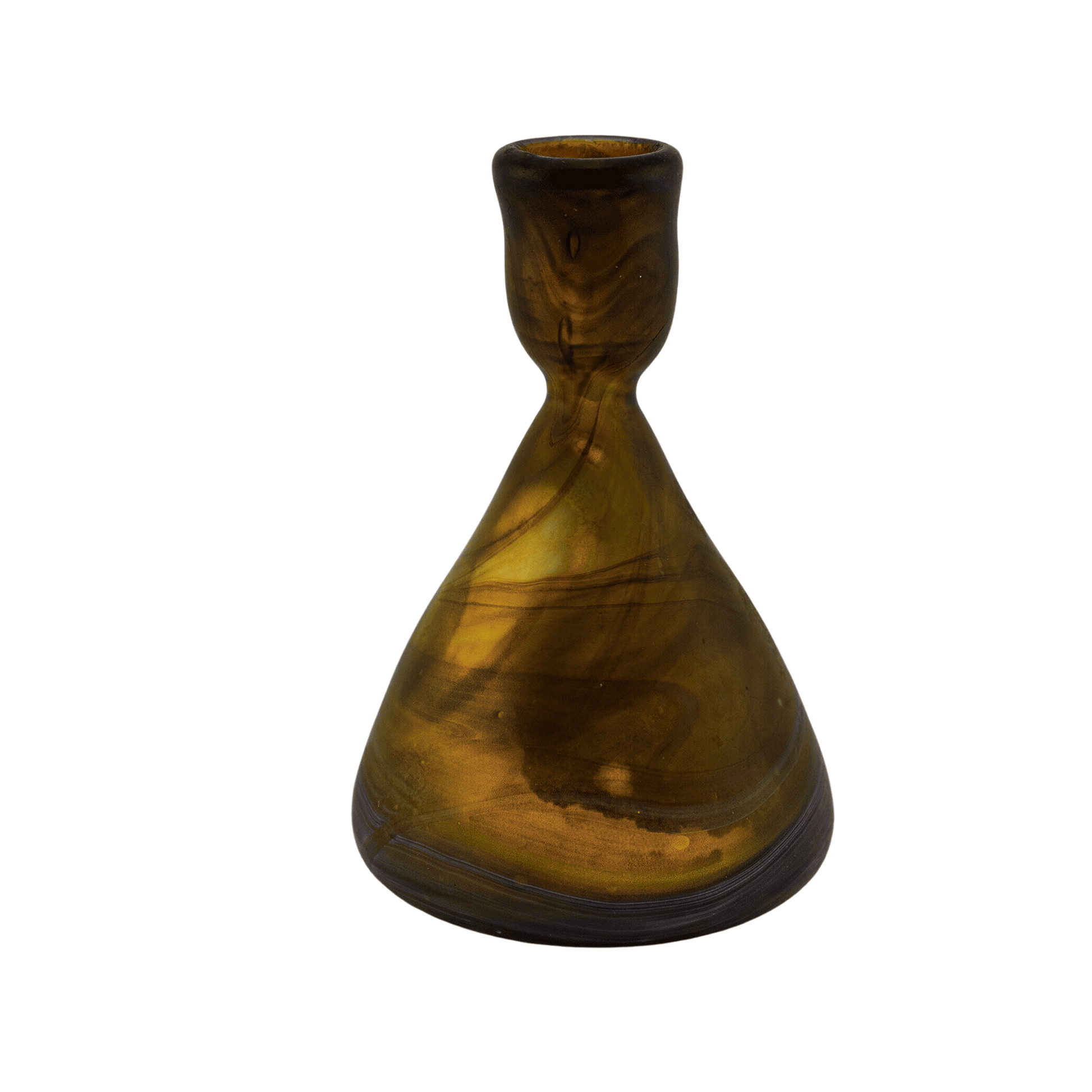 Light brown Phoenician glass bud vase 