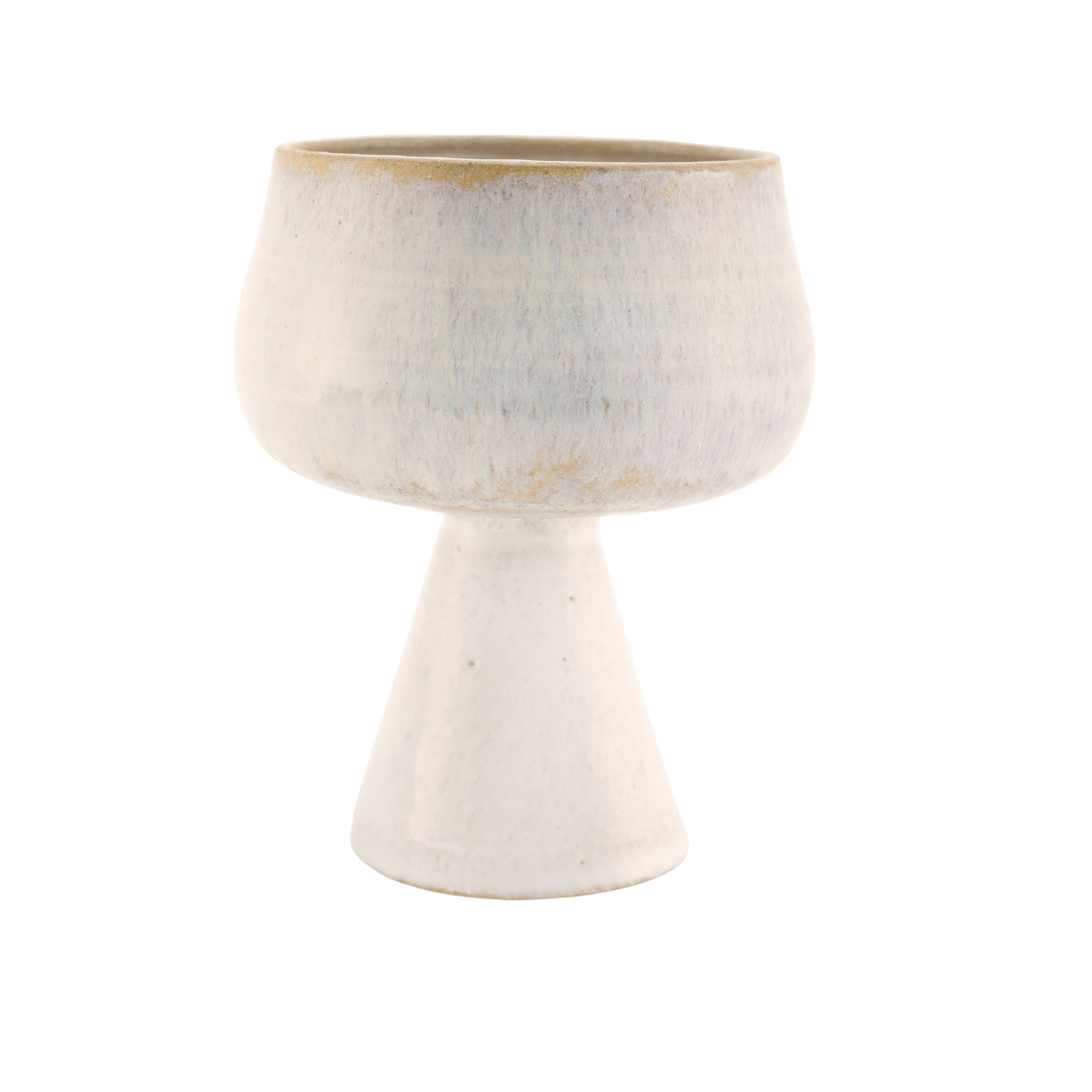 Handcrafted white ceramic kiddush cup