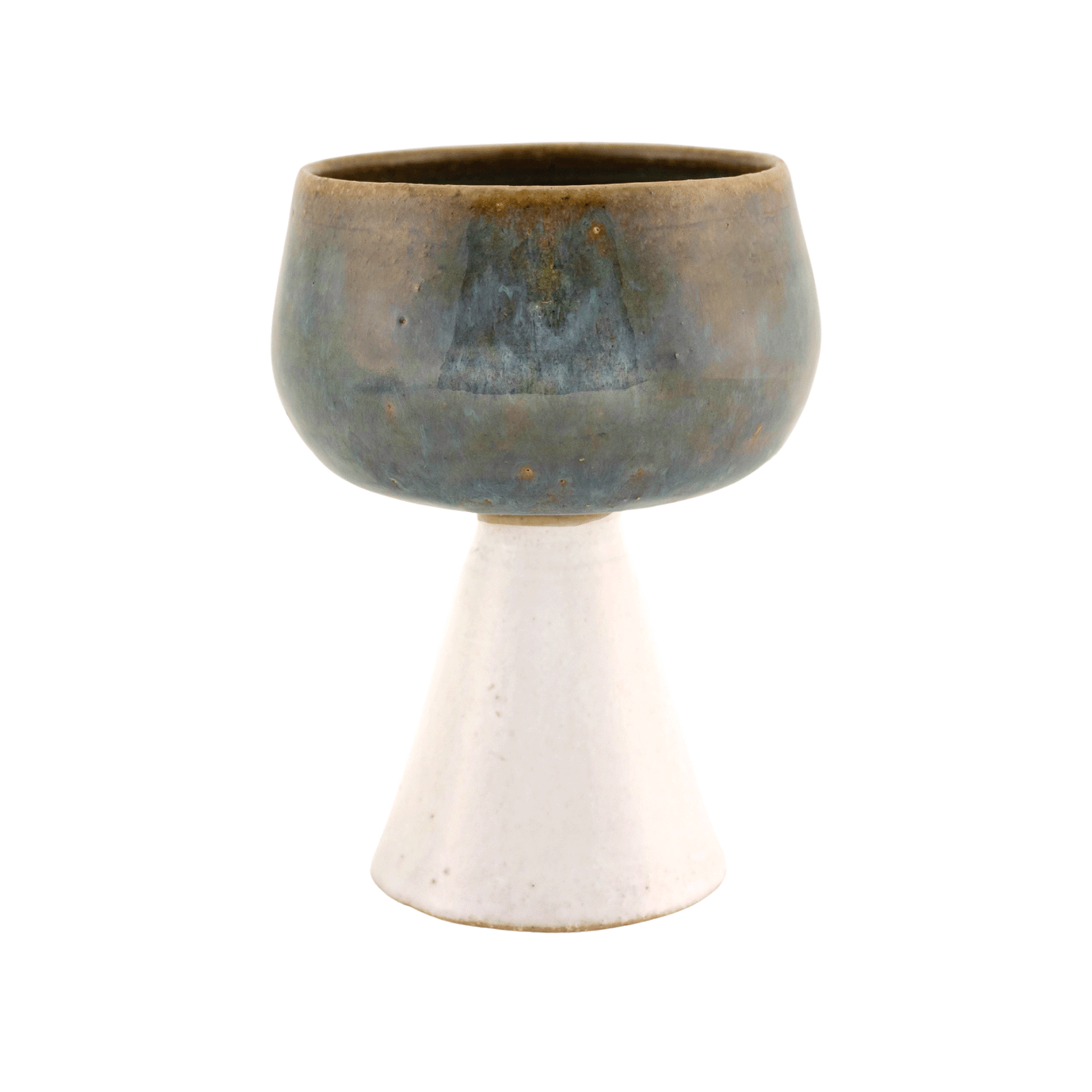 Handcrafted deep teal ceramic kiddush cup