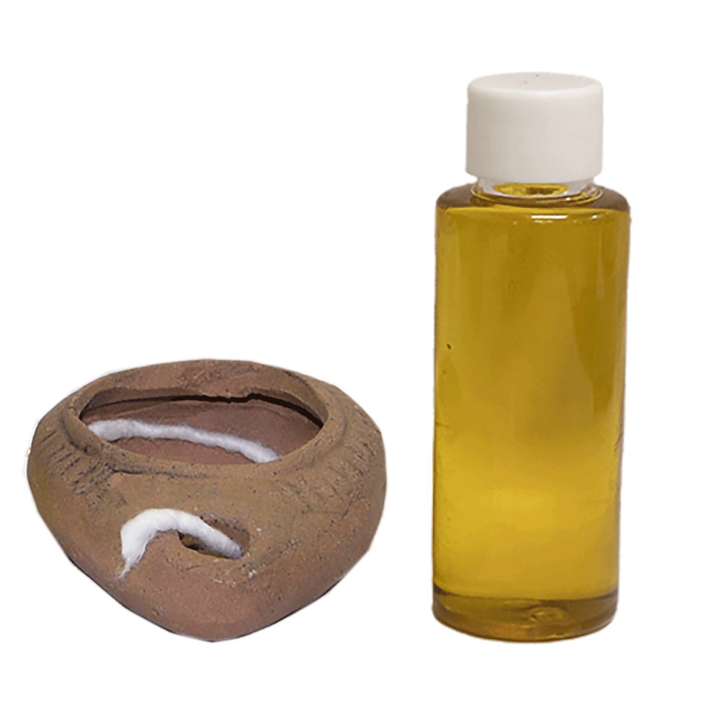 Handcrafted Clay Oil Lamp with Oil (2 Styles)