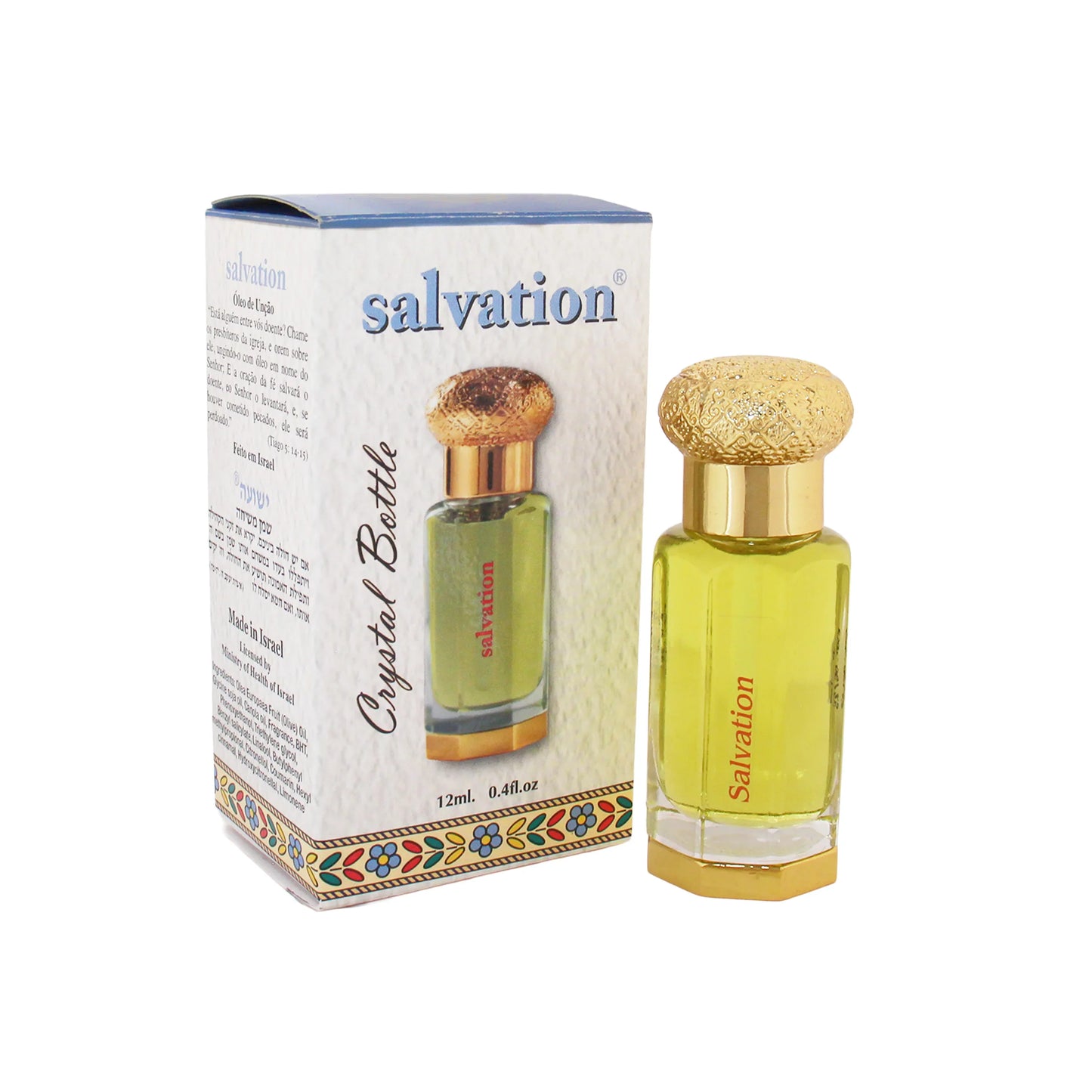 Ein Gedi Anointing Oil 12ml Crystal Bottle – 10 Scents from Israel