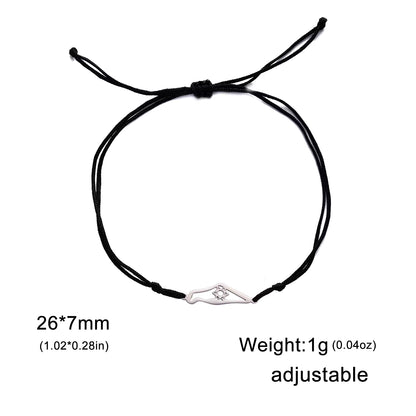 Star of David Israel Map Stainless Steel Bracelet
