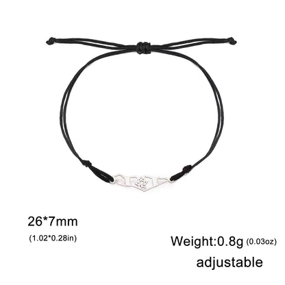Star of David Israel Map Stainless Steel Bracelet