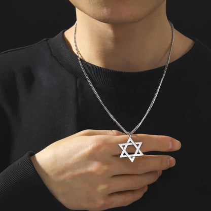 Star of David Stainless Steel Necklace