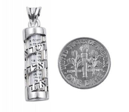 Shema Spiral Mezuzah Necklace
