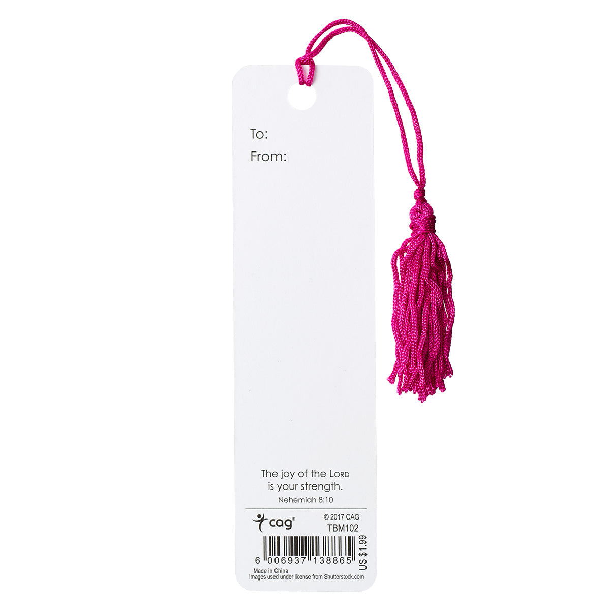 Today I Choose Joy Bookmark with Tassel- Nehemiah 8:10