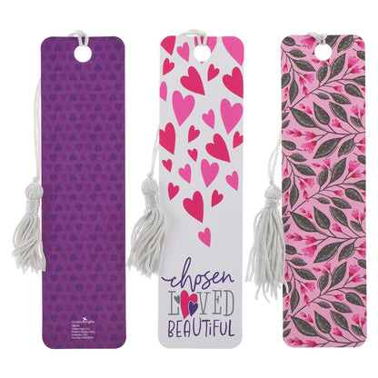 God's Princess Pink Floral Paper Bookmark Set - 1 Peter 2:9
