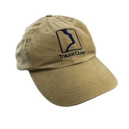 Tan baseball cap with the Torah Class logo on the front