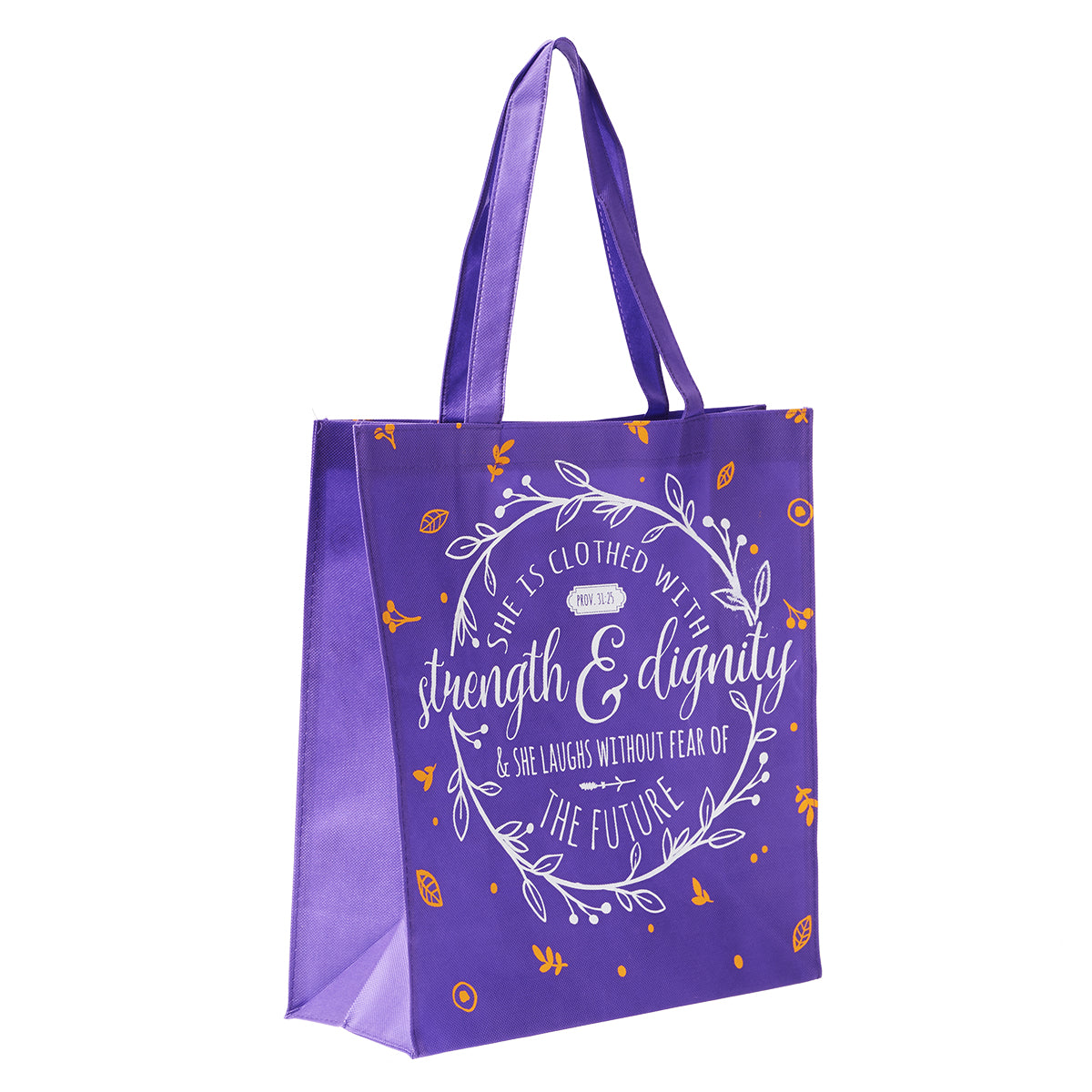 Strength and Dignity Tote Shopping Bag - Proverbs 31:25