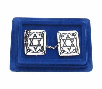 Star of David Nickel Tallit Prayer Shawl Clips